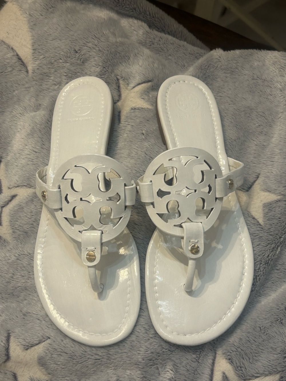 Tory Burch White Miller Sandals size 9